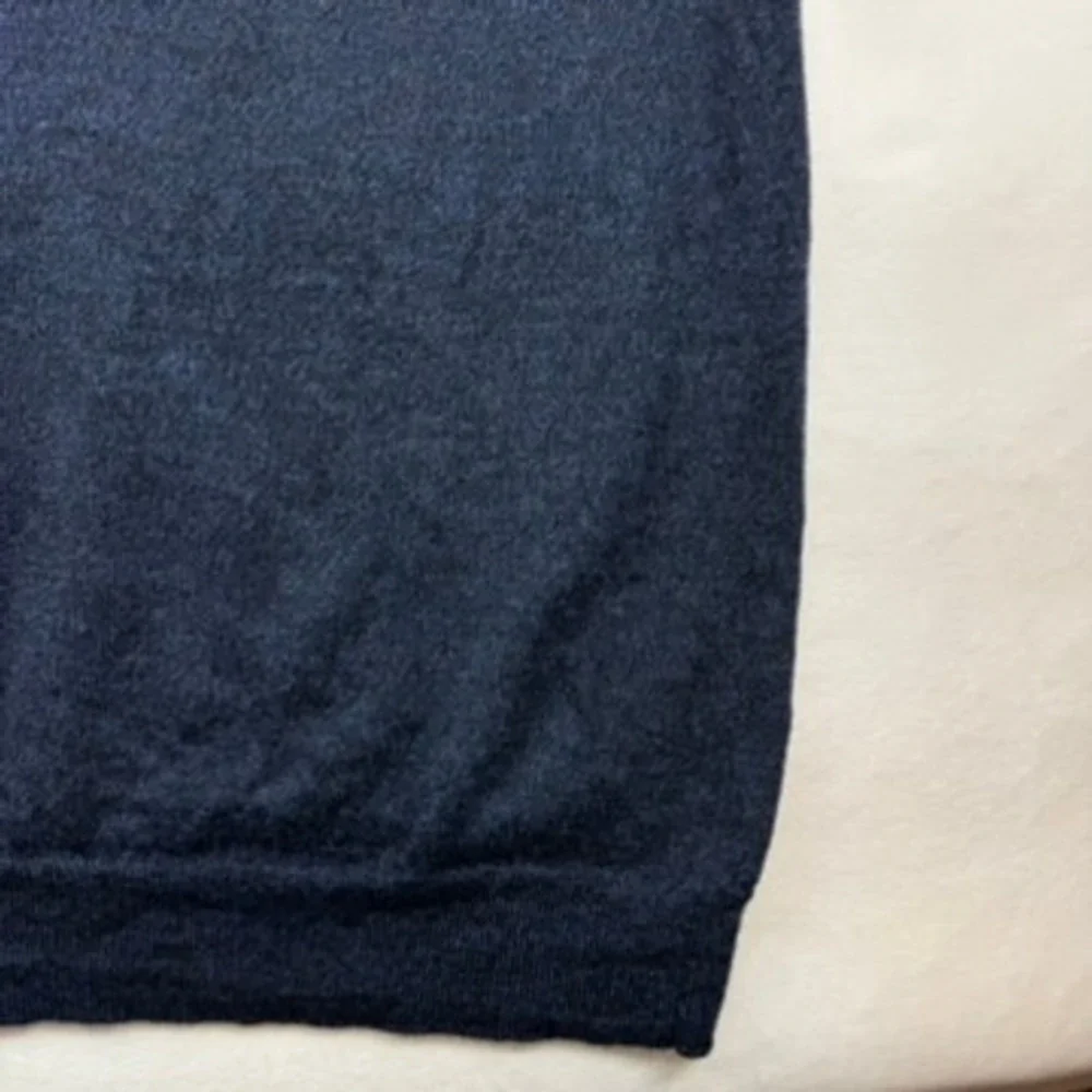Cynthia Rowley Navy Blue 100% Extrafine Merino Wool Bell Sleeve Sweater Dress M